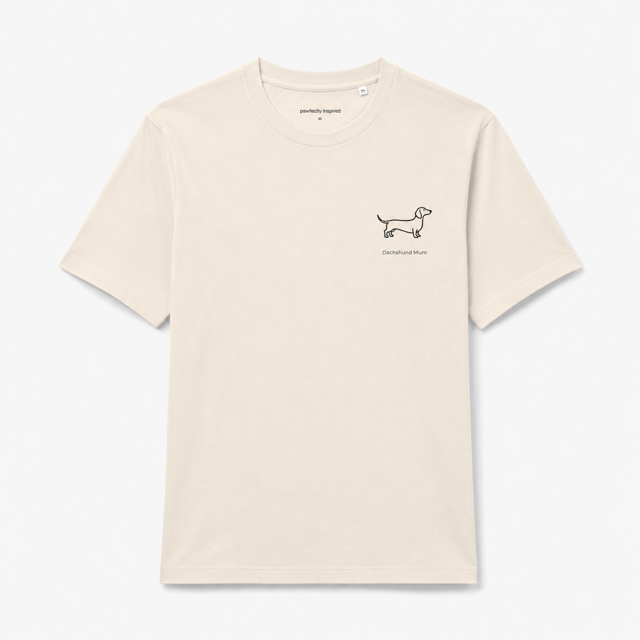 Personalised Dog Breed T-Shirt – Stanley/Stella Natural Raw
